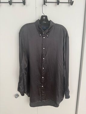 Ralph Lauren Polo Women's Silk Button-Down Dress Shirt